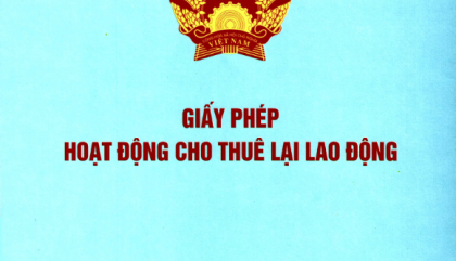 THỦ TỤC XIN CẤP GIẤY PHÉP CHO THUÊ LẠI LAO ĐỘNG
